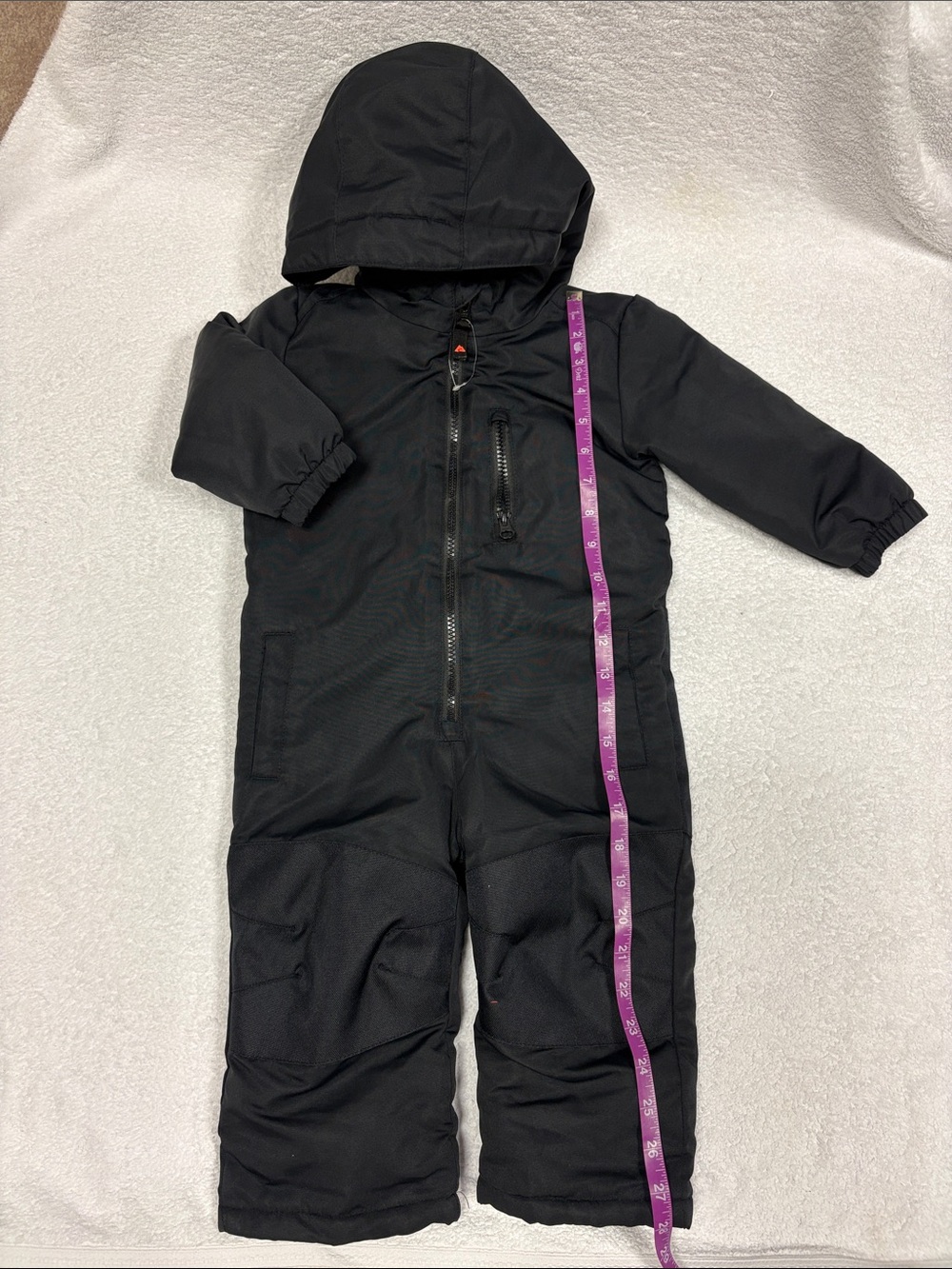 Ozark Trail Black Kids Hooded Snowsuit One-Piece Jacket 2t